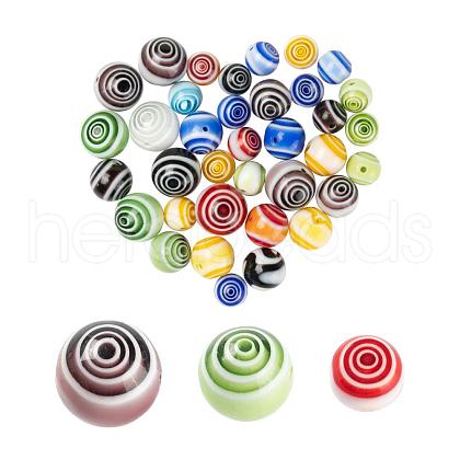 3 Strand 3 Style Handmade Lampwork Beads Strands LAMP-LS0001-04-1
