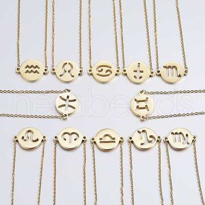 304 Stainless Steel Pendant Necklaces NJEW-K081-G-1
