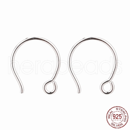 Rhodium Plated 925 Sterling Silver Earring Hooks STER-N0001-028S-1