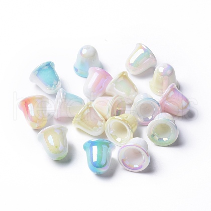 Two Tone Opaque Acrylic Beads SACR-K004-02-1