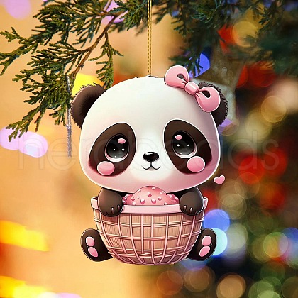 Panda with Heart Acrylic Hanging Ornaments PW-WG5B31B-04-1