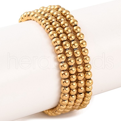 Electroplated Synthetic Non-magnetic Hematite Beads Strands G-H027-C01-01-1