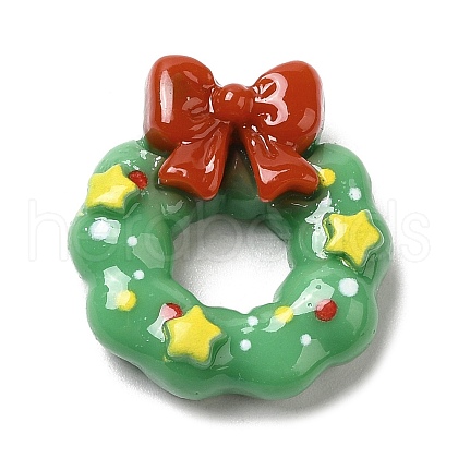 Christmas Theme Opaque Resin Cabochons RESI-E043-01A-1