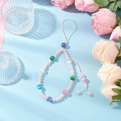 Cat Eye Mobile Straps HJEW-JM03419-01-1
