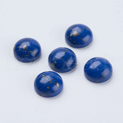 Synthetic Lapis Lazuli Cabochons G-F541-05-8mm-1