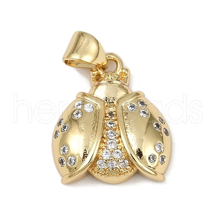 Brass Micro Pave Cubic Zirconia Pendants KK-A260-07C-G-1