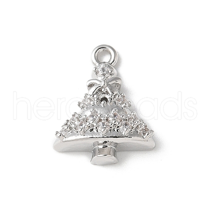 Brass Micro Pave Cubic Zirconia Pendants KK-P290-47B-P-1