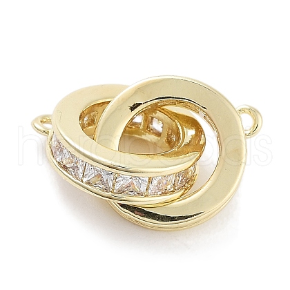 Brass Micro Pave Clear Cubic Zirconia Pendants X-ZIRC-L104-008G-1