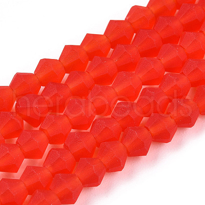 Imitate Austrian Crystal Frosted Glass Beads Strands X-EGLA-A039-T4mm-MD14-1