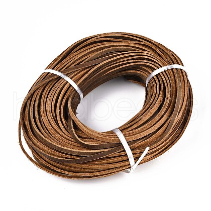 Gorgecraft Flat Cowhide Leather Jewelry Cord LC-GF0001-10A-01-1