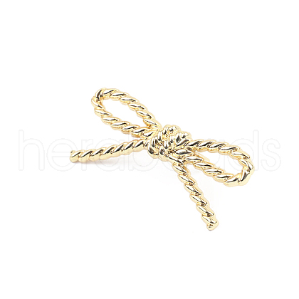 Twist Bowknot Zinc Alloy Ornament Clasps PURS-PW0007-13LG-1