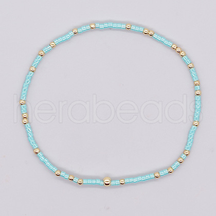 Bohemian Style Rainbow Beaded Handmade Fashion Women's Bracelet QD2599-14-1