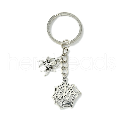 Tibetan Style Alloy Pendants Keychain KEYC-JKC00831-S-1