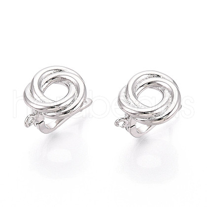 Brass Hoop Earring Findings KK-N267-31P-1