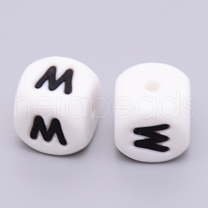 Silicone Beads SIL-WH0002-25B-W-1