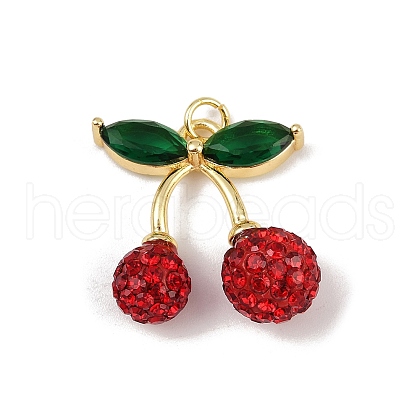 Brass Micro Pave Cubic Zirconia Pendants KK-H072-12G-01-1