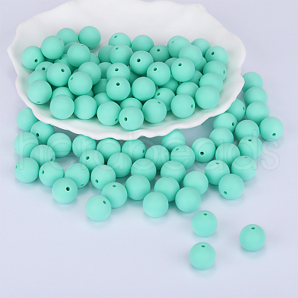 Round Silicone Focal Beads SI-JX0046A-38-1