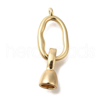 Brass Fold Over Clasps KK-Q001-20G-1