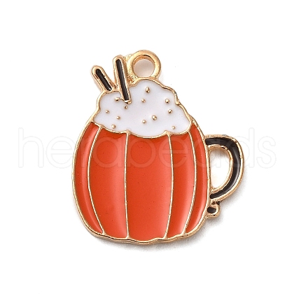 Thanksgiving Day Theme Alloy Enamel Pendants X-ENAM-M002-03G-02-1