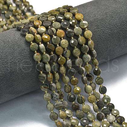 Natural Silver Leaf Jasper Beads Strands G-K389-B83-01-1