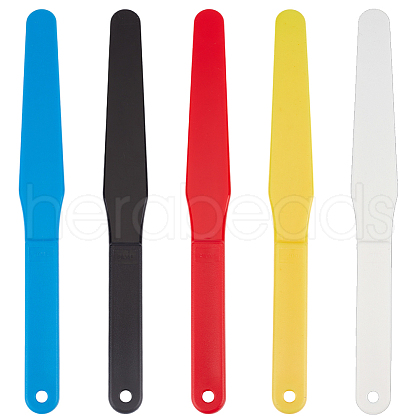 Olycraft Plastic Oil Painting Scraper Knife AJEW-OC0001-16-1