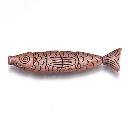 Alloy Fish Beads PALLOY-A13083-R-NR-1