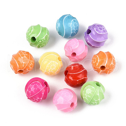 Opaque Acrylic Beads SACR-T017-42-1