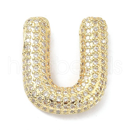 Rack Plating Brass Micro Pave Cubic Zirconia Pendants KK-Q790-01U-G-1