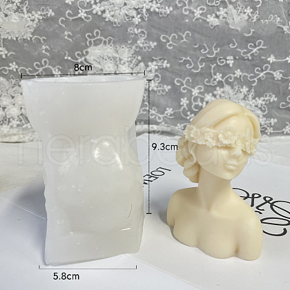 Goddess Girl DIY Candle Food Grade 3D Bust Portrait Silicone Molds CAND-PW0001-258-1