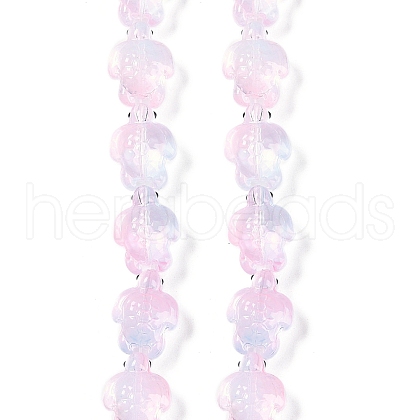 Transparent Glass Enamel Beads Strands GLAA-B021-06F-1