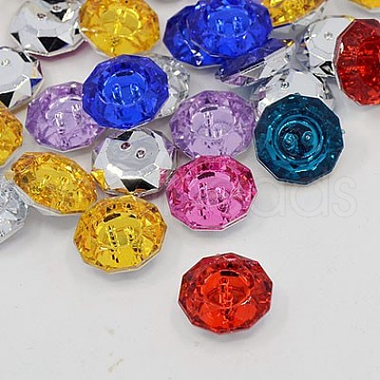 Acrylic Rhinestone Buttons BUTT-J003-M-1