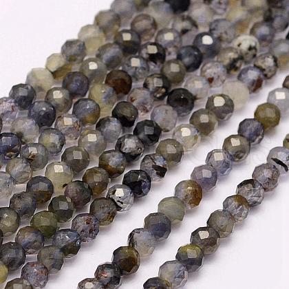 Natural Cordierite/Iolite/Dichroite Beads Strands G-F509-39-2mm-1