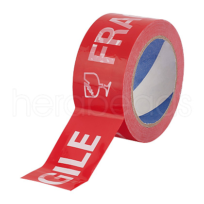 OPP Warning Packaging Tape Rolls AJEW-WH0060-25-1