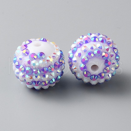 Resin Rhinestone Beads RESI-TAC0004-28O-1