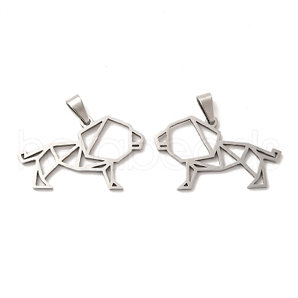 Non-Tarnish 201 Stainless Steel Origami Pendants STAS-K251-045P-1