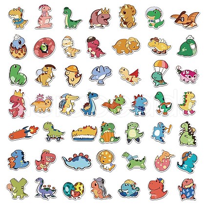 50Pcs Dinosaur PVC Sticker Labels STIC-E006-04-1