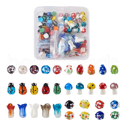 Craftdady 116Pcs Handmade Lampwork Beads LAMP-CD0001-10-1