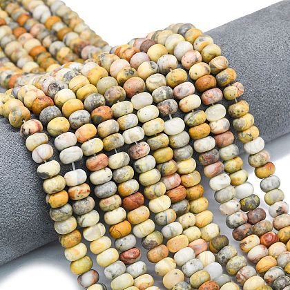 Natural Crazy Agate Beads Strands G-P575-A04-8x5mm-01-1
