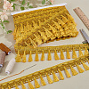  14 Yards Polyester Tassel Lace Ribbons OCOR-PH0004-32-5