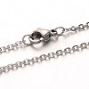 304 Stainless Steel Cable Chain Necklaces NJEW-M124-02P-1