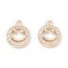 Rack Plating Brass Micro Pave Cubic Zirconia Charms ZIRC-C026-10LG-1