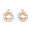 Rack Plating Brass Micro Pave Cubic Zirconia Charms ZIRC-C026-10LG-1