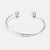 Tarnish Resistant 304 Stainless Steel Cuff Bangles BJEW-K187-02P-2