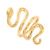 Ion Plating(IP) 304 Stainless Steel Snake Wrap Cuff Finger Rings for Women RJEW-S414-60C-G-1
