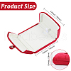 Double Door Velvet Jewelry Pendant/Necklace Gift Storage Boxes CON-WH0086-157-2
