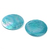 Spray Painted Natural Capiz Shell Pendants X-SSHEL-Z002-01-2