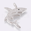 Brass Micro Pave Cubic Zirconia Pendants ZIRC-J019-03P-1