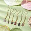 Golden Alloy Enamel Mobile Straps HJEW-JM02063-2