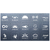 Square PVC Waterproof Car Dash Button Stickers Repaire Kits DIY-WH0349-178-1