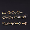 316L Surgical Stainless Steel Micro Pave Clear Cubic Zirconia Nose Rings WG1DB5B-24-2